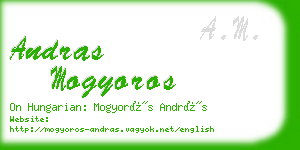 andras mogyoros business card